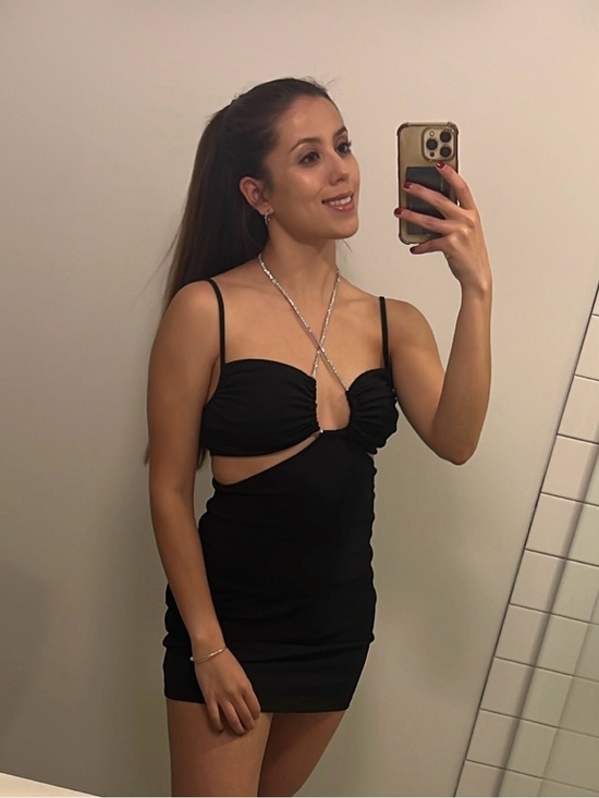 Zara Dresses & Skirts - Zara Black Cutout Mini Dress with Spaghetti Straps